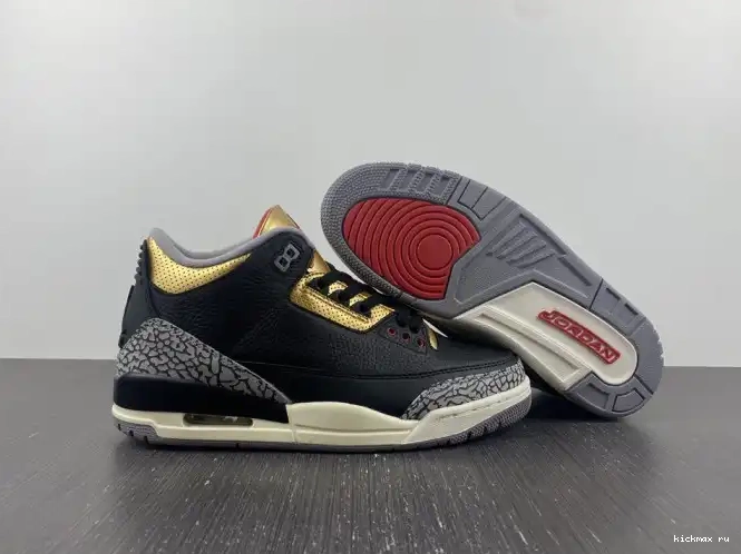 Cheap Kickmax WMNS Jordan CK9246-067 Gold 3 Air Black 0418